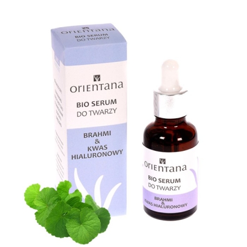 Orientana naturalne bio serum do twarzy brahmi & kwas hialuronowy 30 ml