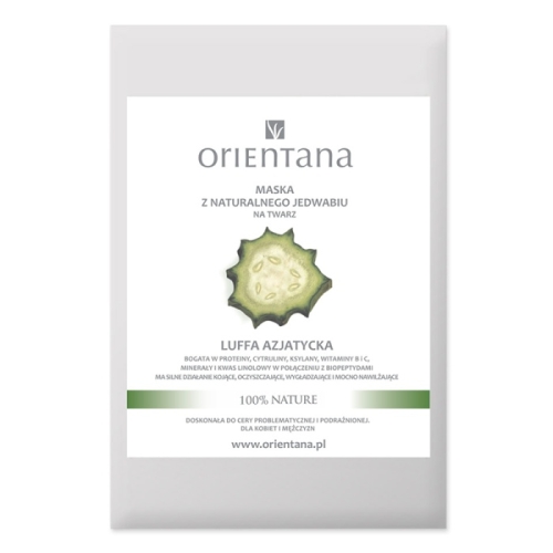 Orientana maska z naturalnego jedwabiu na twarz luffa azjatycka