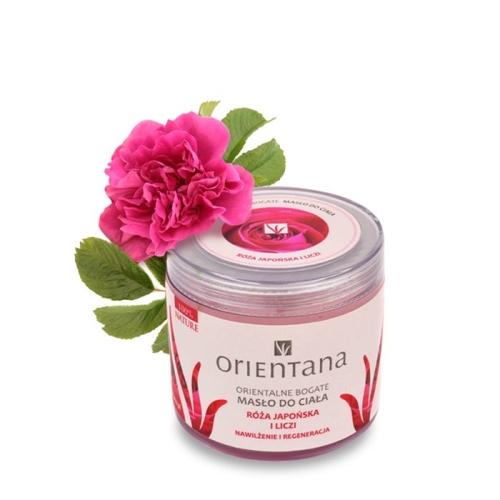 Orientana naturalne orientalne bogate masło do ciała róża japońska i liczi 100 g