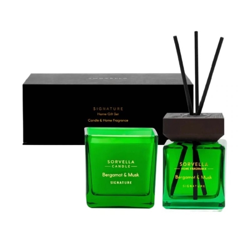 Zestaw Sorvella Bergamot & Musk Świeca zapachowa i dyfuzor domowy